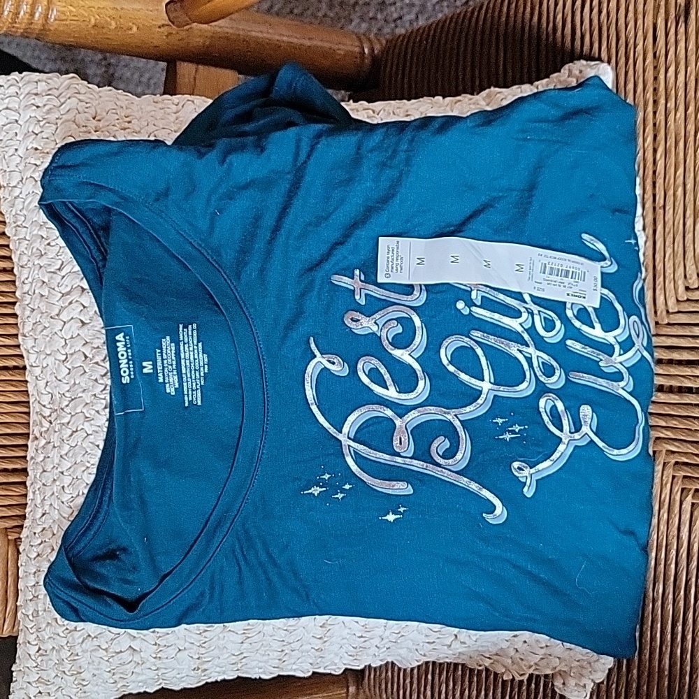 Sonoma 'Best Gift Ever' maternity shirt, green, size M